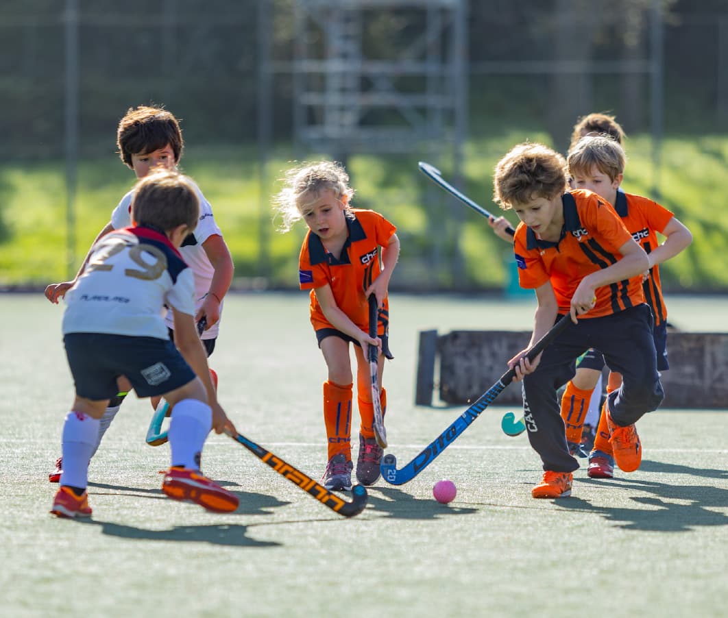 Partit d'hoquei herba escolar